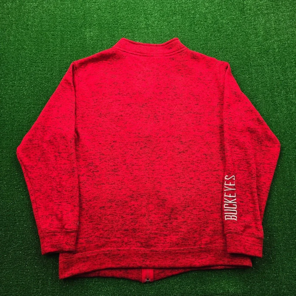 Ohio State Buckeyes Champion Jacket‎ Mens XL Red Fleece Full Zip NCAA College
